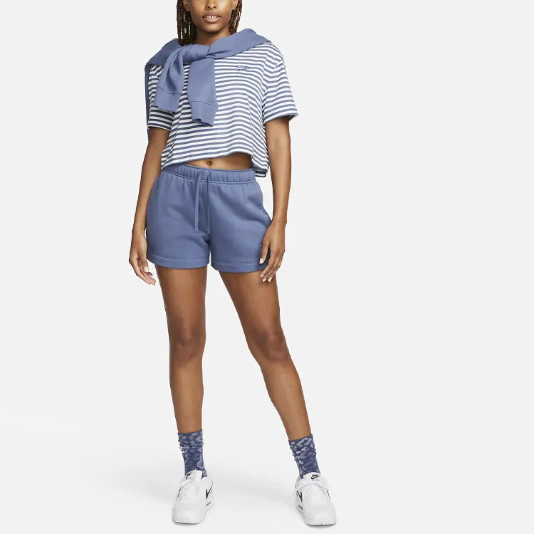 Nike Sportswear Essentials Series Drop Shoulder Sleeve T-Shirt Women's Diffused Blue-2
