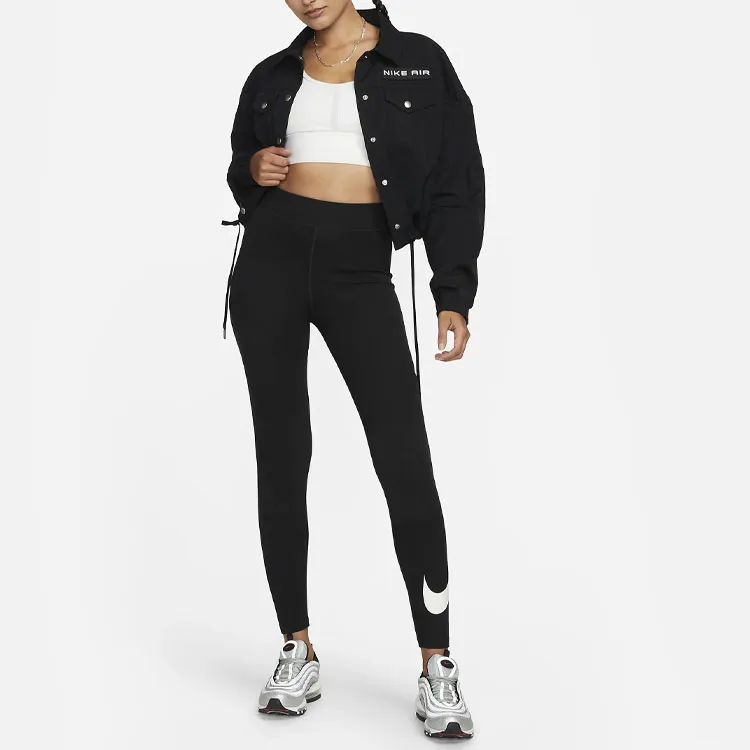 Nike Women's Classics Essential Swoosh Leggings Black-2