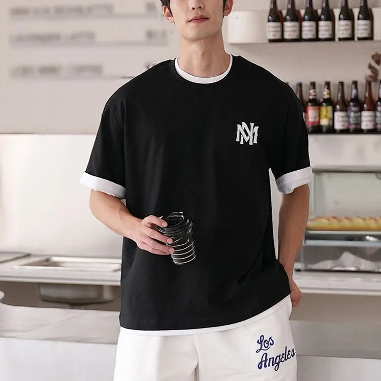 Mitchell & Ness Drop Shoulder Sleeve T-Shirt Men's Black-1