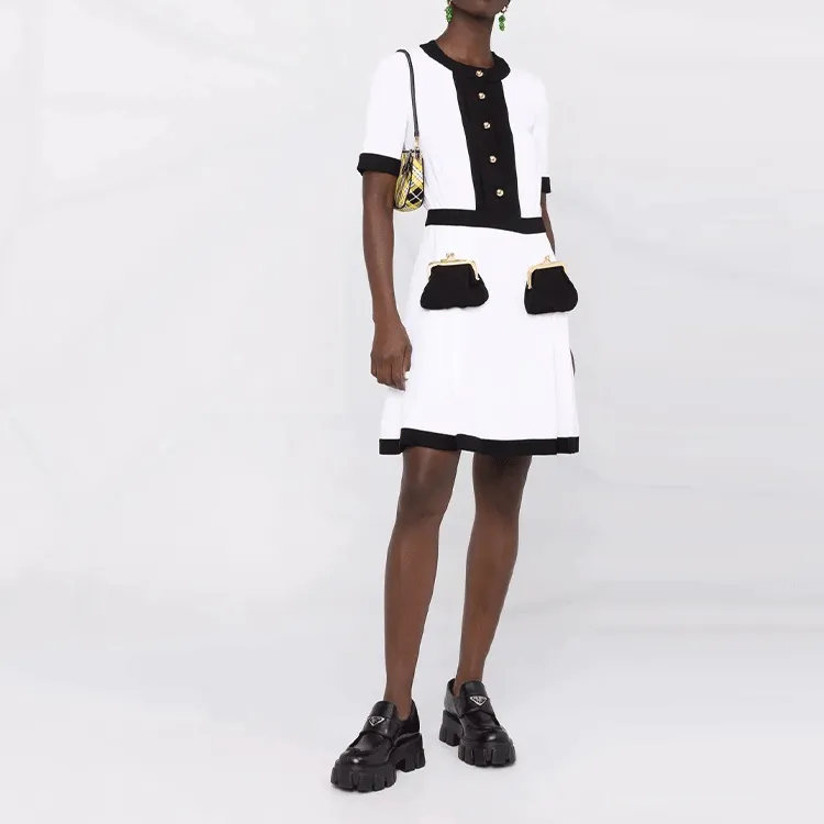 MOSCHINO Short-Sleeved Dresses Women's White-1