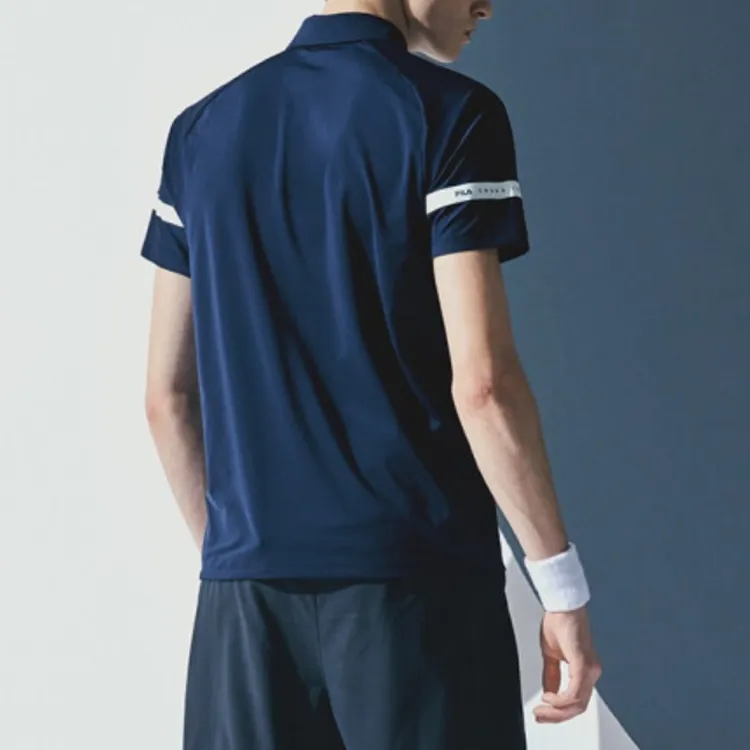 FILA Polo Shirts Men Royal Blue-3