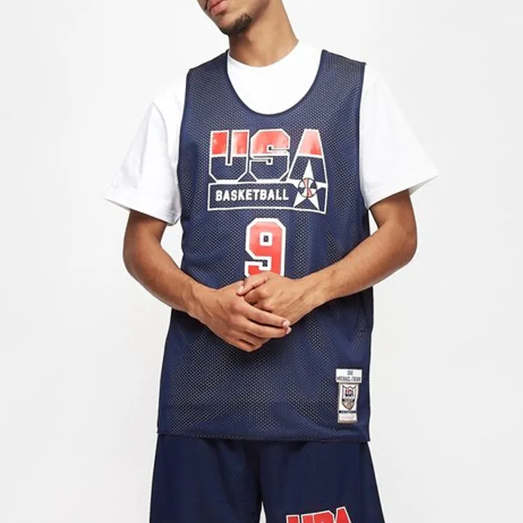 Mitchell & Ness x URBAN AUTHENTIC Basketball Jerseys Men's Navy Blue-2
