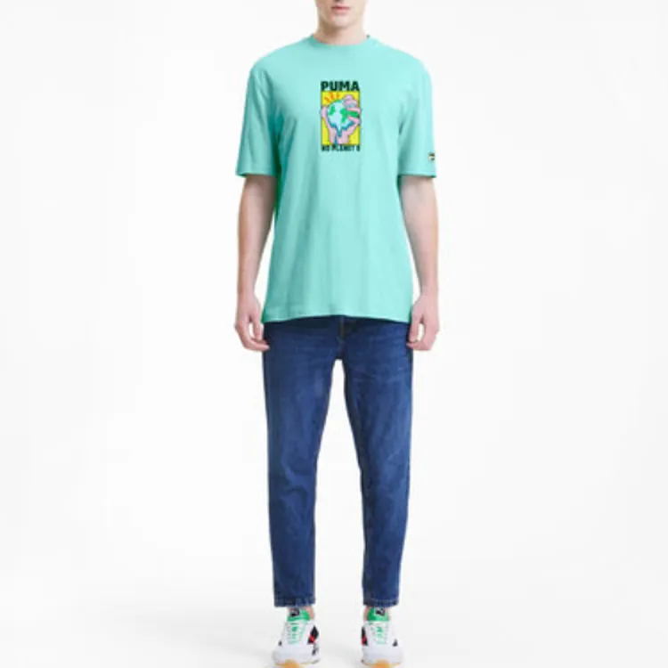PUMA Set-in Sleeve T-Shirt Men's Blue-2