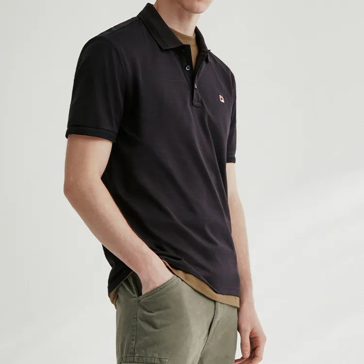 FILA Polo Shirts Men Navy Blue-4