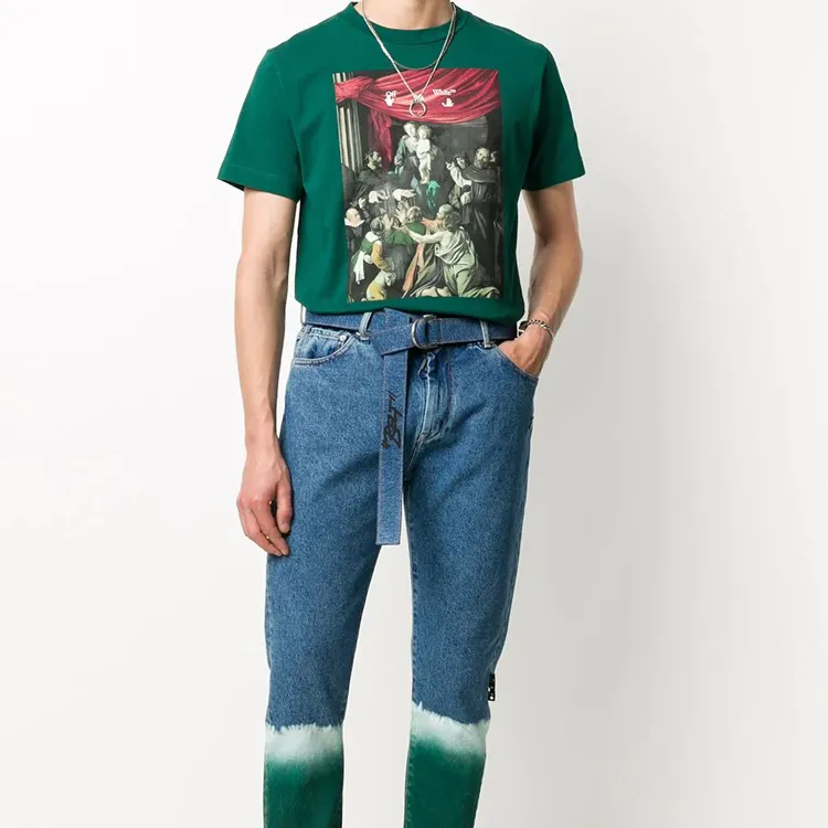 OFF WHITE FW20 T Shirt Men's Green-4