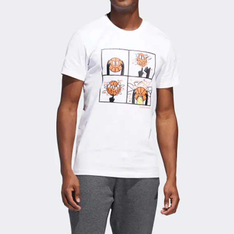 Adidas T Shirts Men White-2