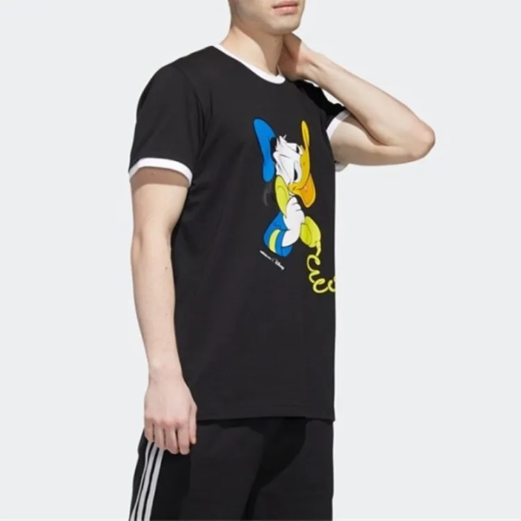 Adidas Neo Set in Sleeve T Shirt Men's Black-2