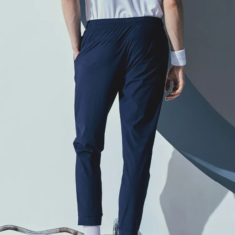 FILA Knitted Sports Pants Men's Navy Blue-3