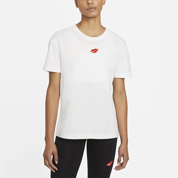 Nike Drop Shoulder Sleeve T Shirt Women's White-3