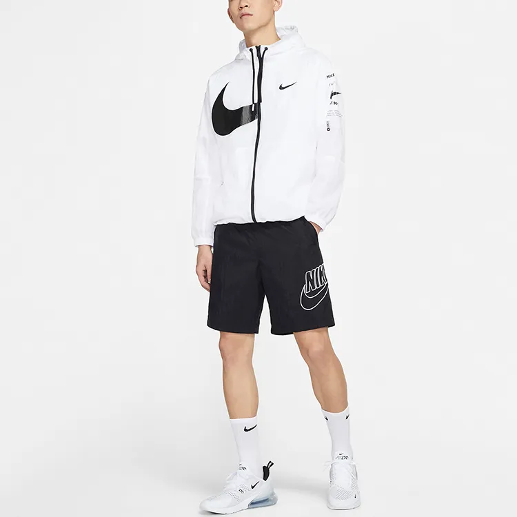 Nike Men Embroidered Casual Shorts Black-2