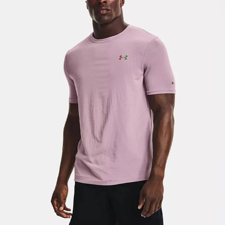 Under Armour RUSH T Shirt Men's Hibiscus Pink-3
