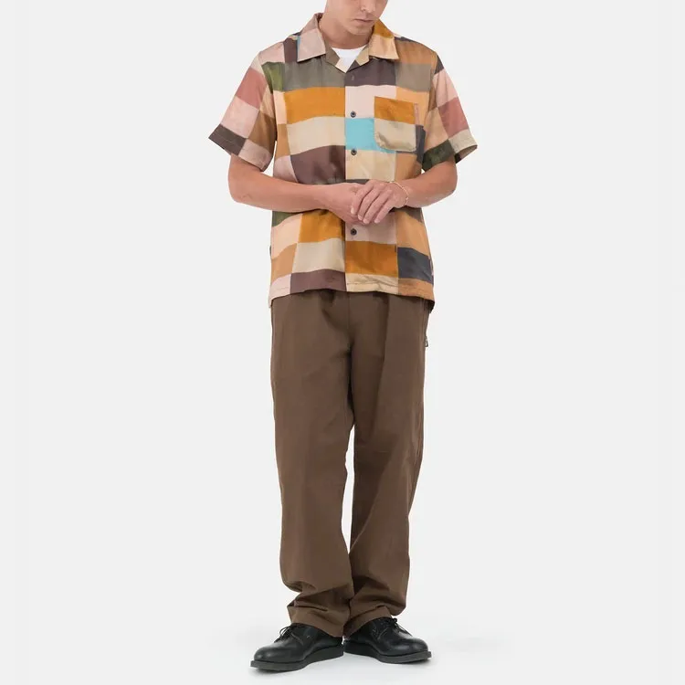Stussy Painted Check Silk Shirt-2