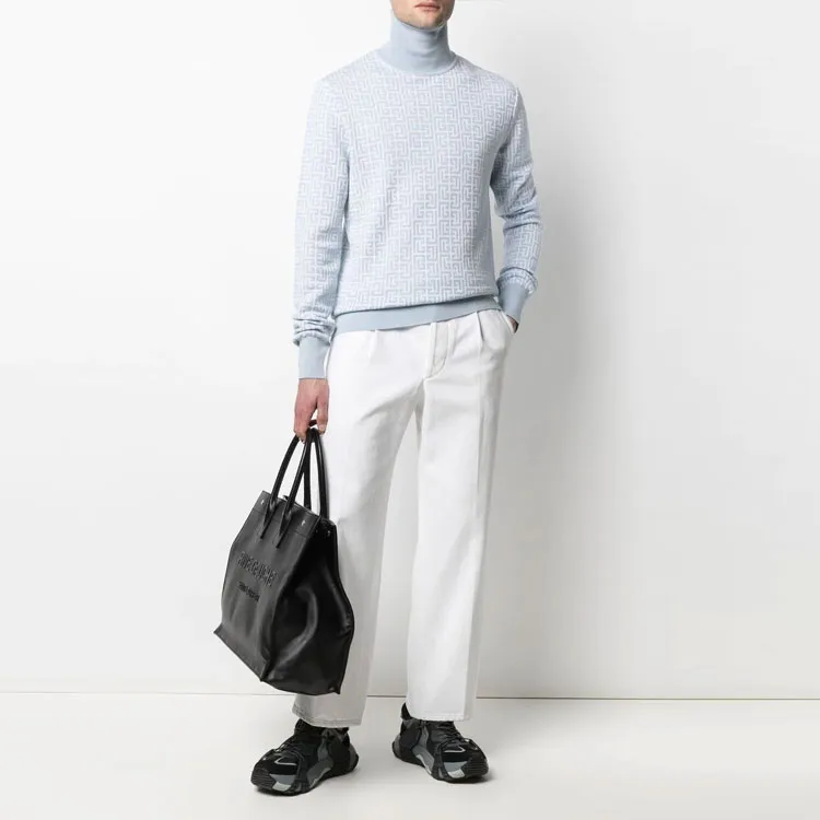 BALMAIN Sweaters Men Light Blue-1
