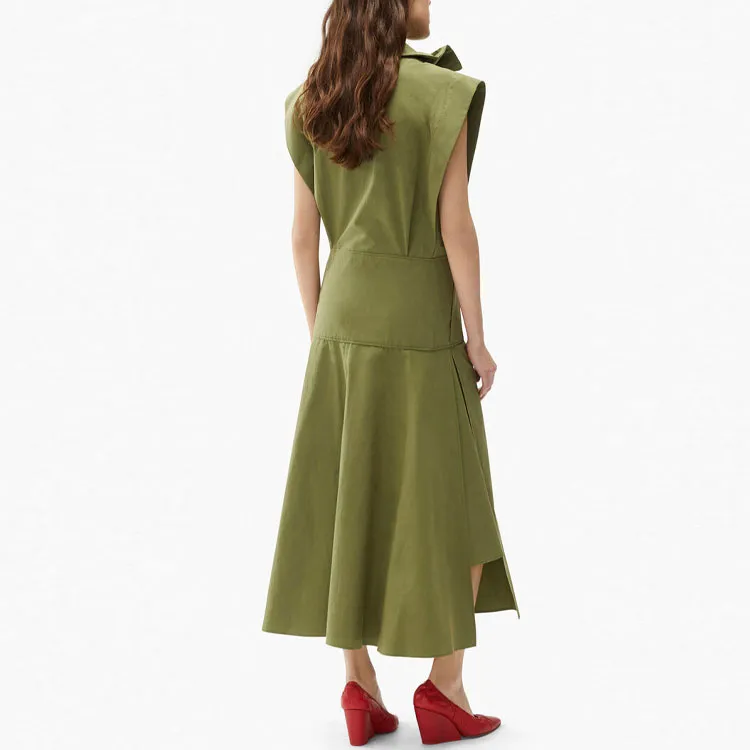 KENZO SS21 Sleeveless Dress Women's Green-3