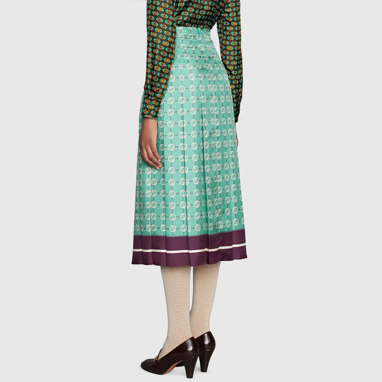 GUCCI Casual Long Skirts Women's Blue-1