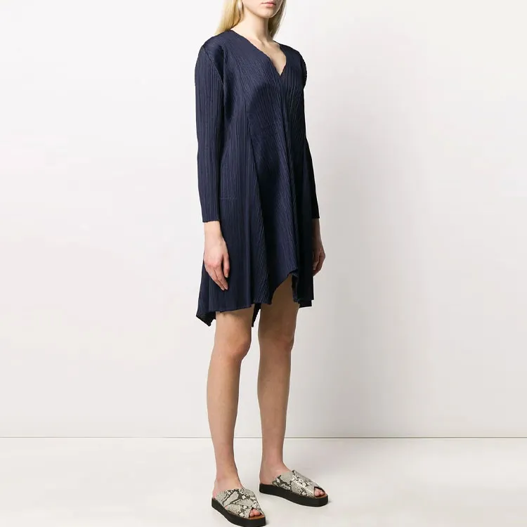PLEATS PLEASE ISSEY MIYAKE Long-Sleeved Dresses Women's Blue-3