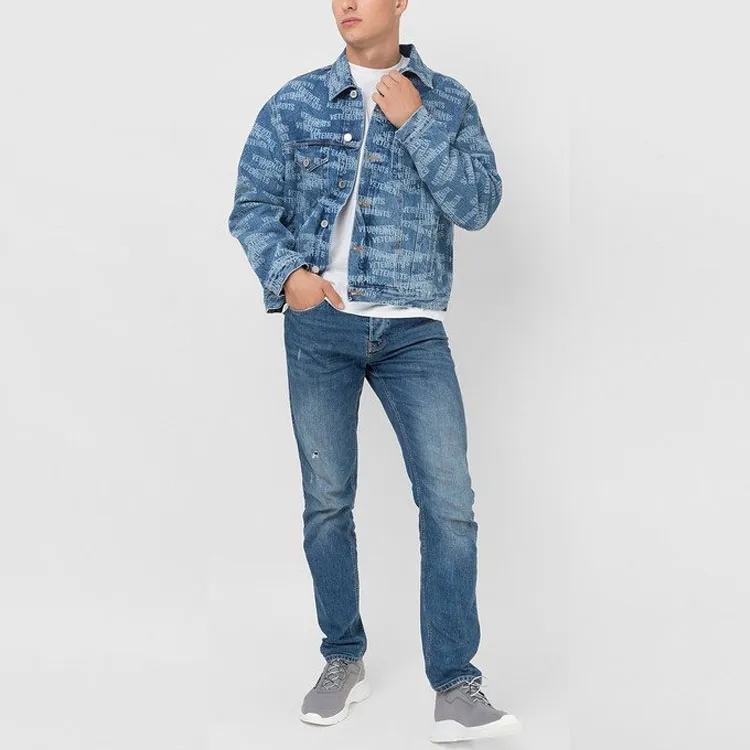 Vetements Denim Jackets Men Light Blue-1