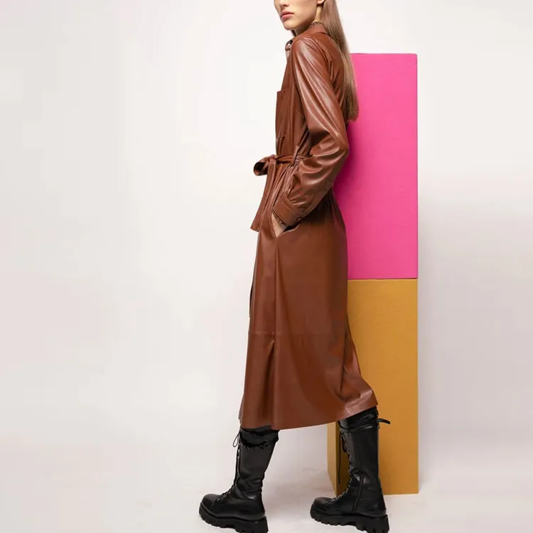 PINKO Trench Coats Women's Brown-4