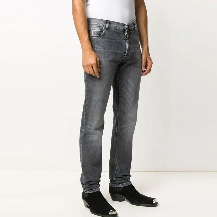BALMAIN Jeans Men Gray-3
