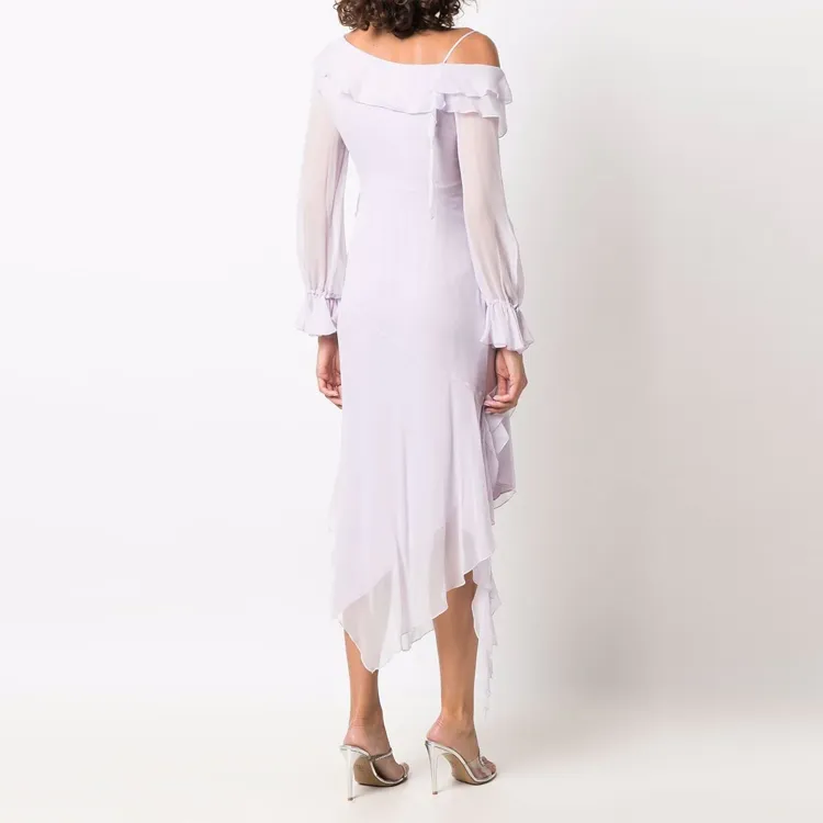 Blumarine Long-Sleeved Dresses Women's Purple-2