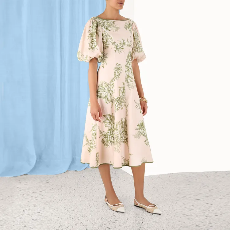 Zimmermann Short-Sleeved Dresses Women's Pink-4
