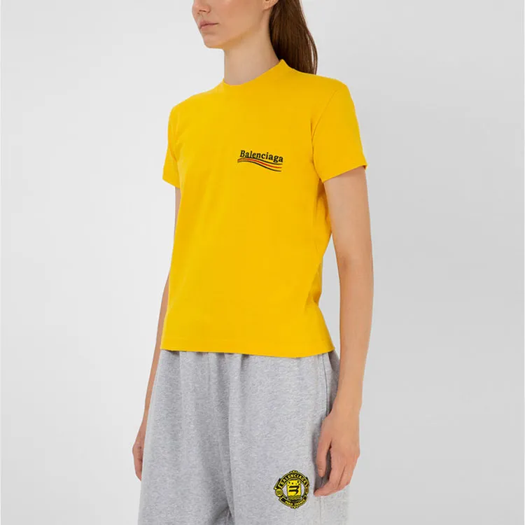 Balenciaga T Shirt Women's Yellow-2