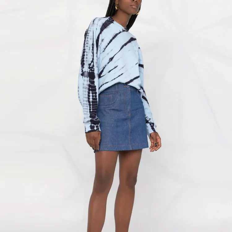 FENDI Denim Short Skirts Women's Blue-2