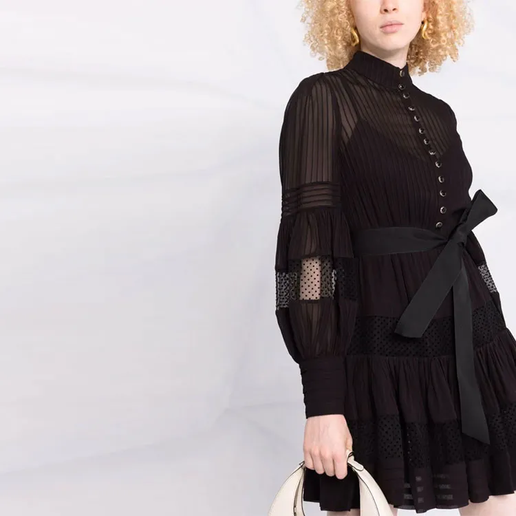 Zimmermann Long-Sleeved Dresses Women's Black-4