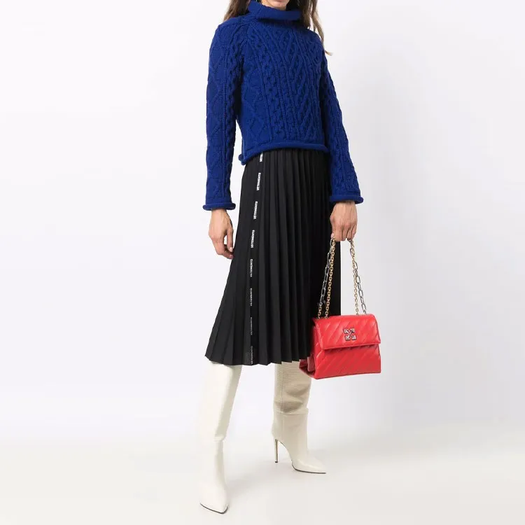 Vetements Plissee Logo Skirt 'Black'-1