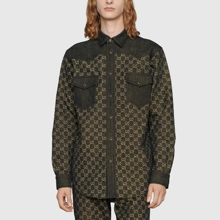 GUCCI Shirts Men Black-2