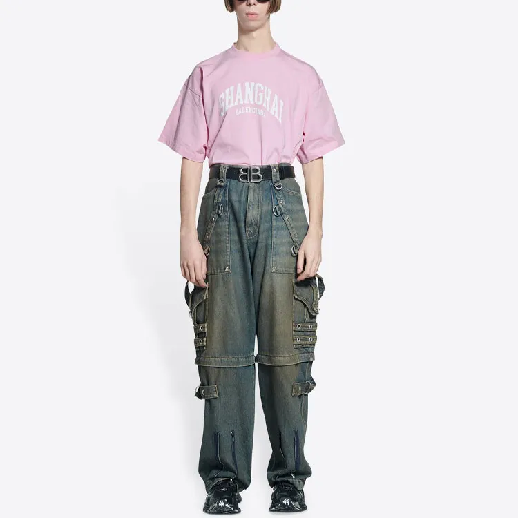 Balenciaga T Shirts Unisex Pink-2