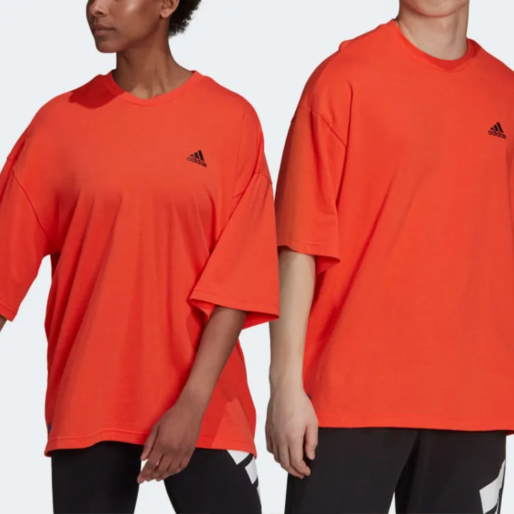 Adidas T Shirts Unisex Half Neon Red-4