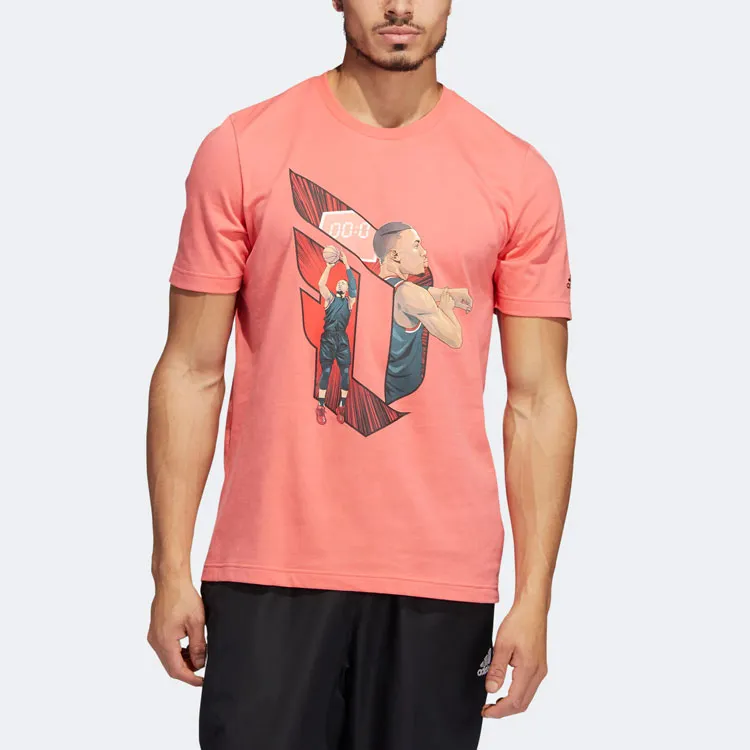 Adidas Set in Sleeve T Shirt Men's Pink-1