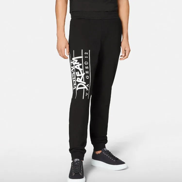 VERSACE Logo Printed High Waist Track Pants-3