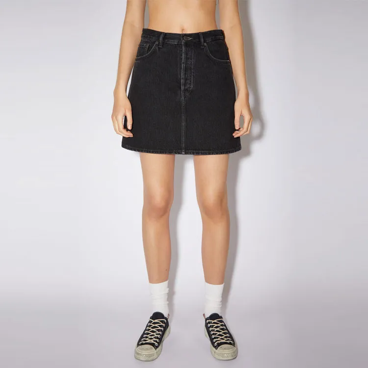 Acne Studios Denim Short Skirts Women's Black-2