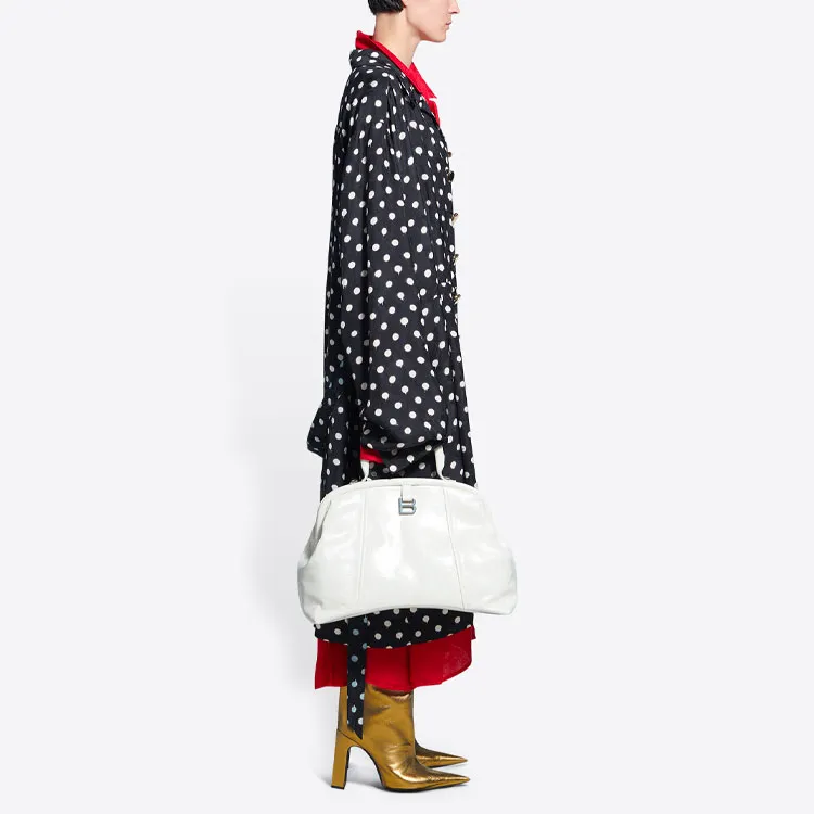 Balenciaga Spray Dots Reversible Coat Dress-4