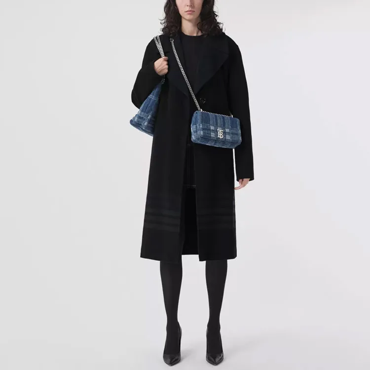 Burberry Velvet Jackets Women's Marine Black-1