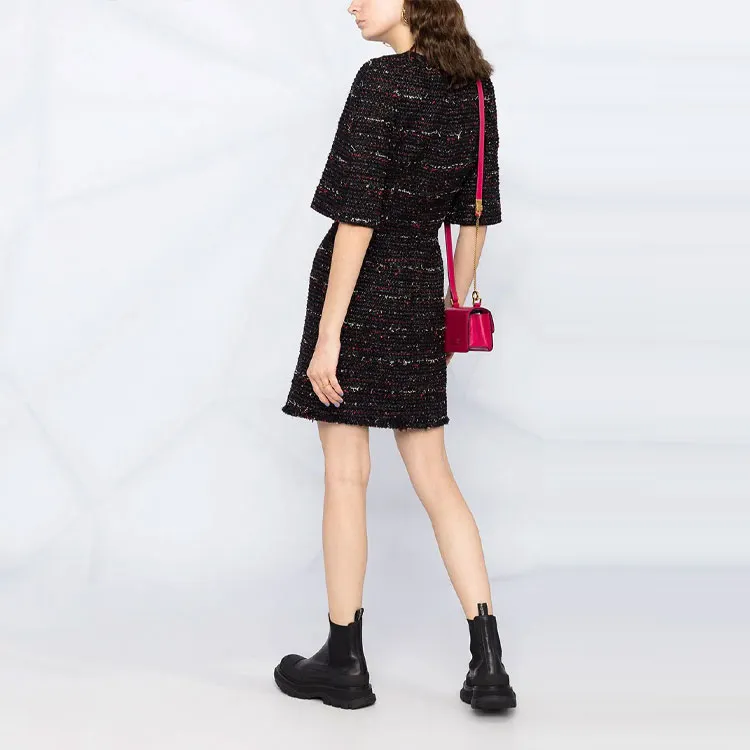 Alexander McQueen Short Sleeved Dresses Women's Black-2