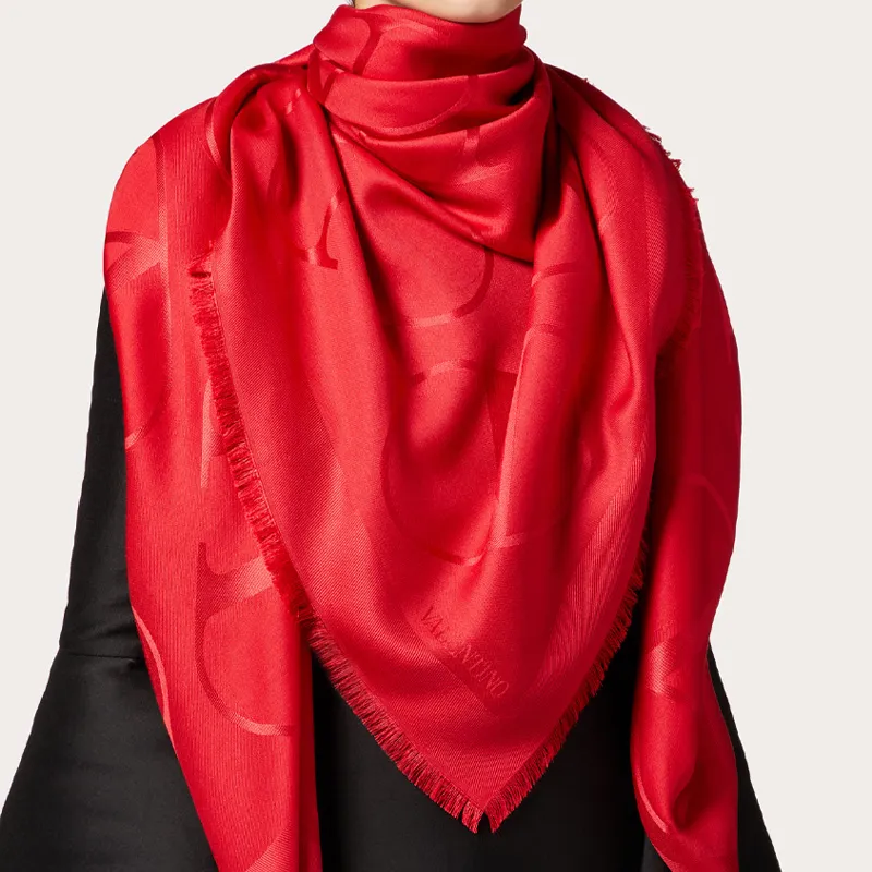 Valentino Vlogo Shawls Women's Red-1
