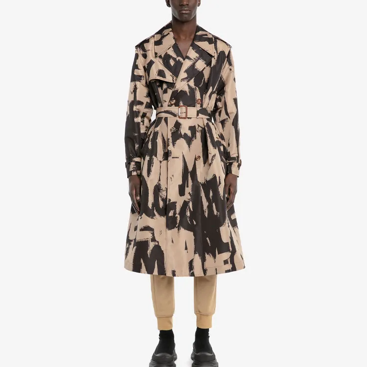 Alexander McQueen Trench Coats Men Beige-1