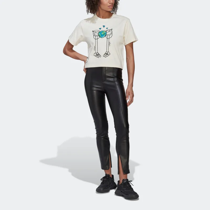 Adidas Originals Crop Tops Women's White-1