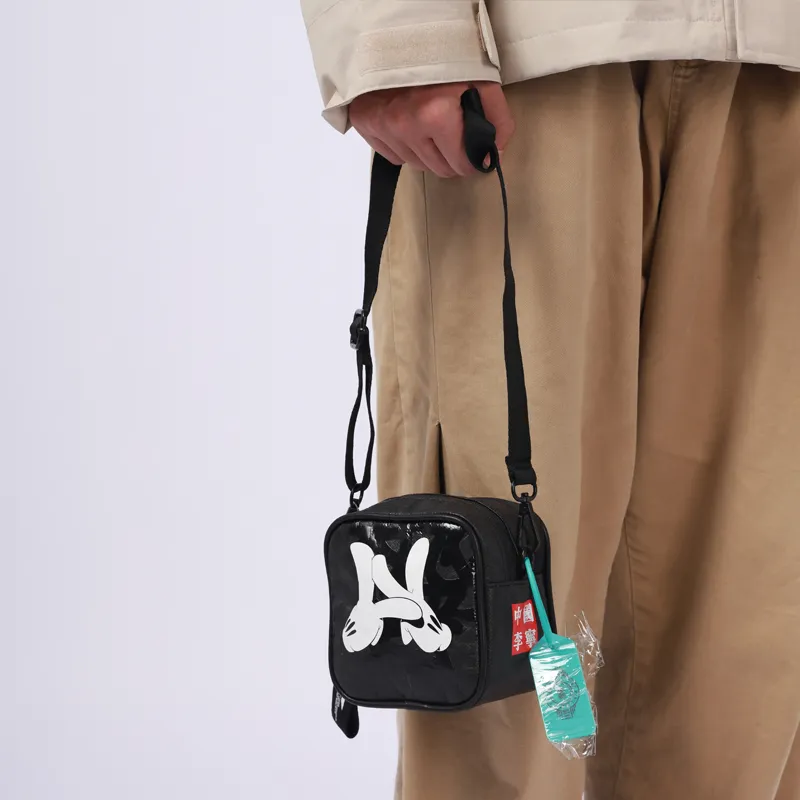 LiNing OG_SLICK Collaboration Polyethylene Small Square Bag Shoulder Bag Crossbody Bag Regular Unisex Black-8