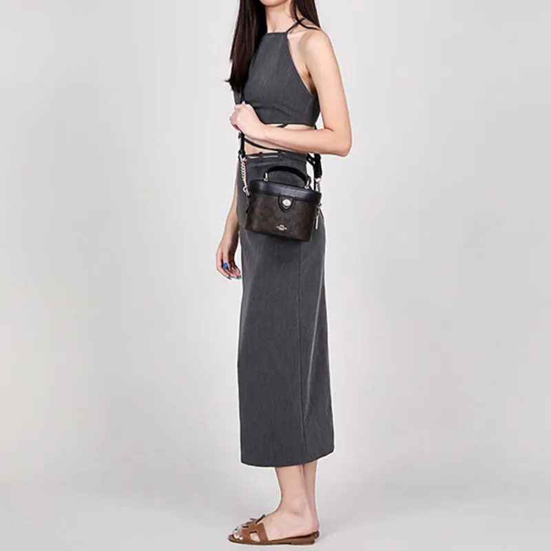 COACH Kay 20 Crossbody Bag Small Brown/Black-6