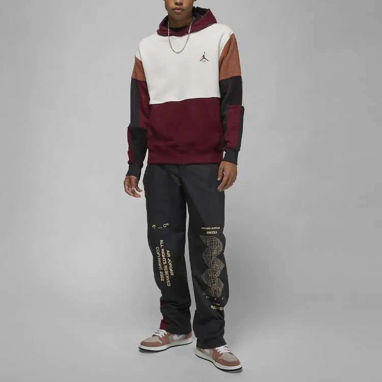 Jordan Flight Sweatshirts Men Burgundy-2