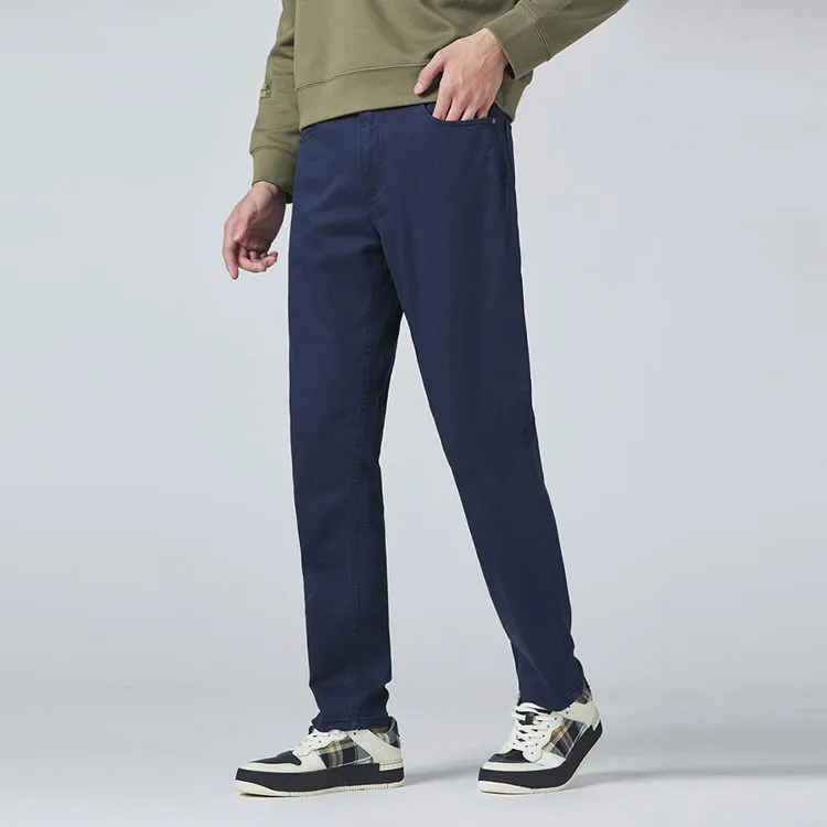 Jeep Casual Pants Men Navy Blue-3