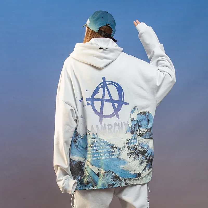 Athief Hooded Loose Fit Sweatshirt Unisex-3