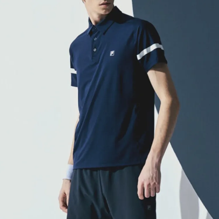 FILA Polo Shirts Men Royal Blue-2