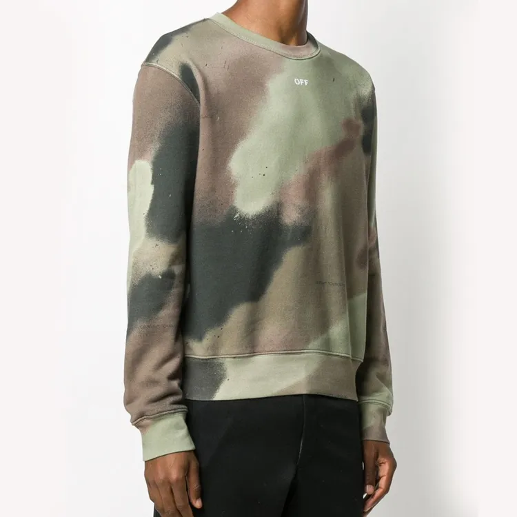 OFF WHITE FW20 Sweatshirts Men Green Camouflage-1