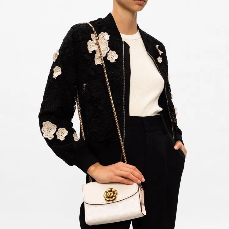 COACH Female Camellia Parker Single-Shoulder Bag White-7