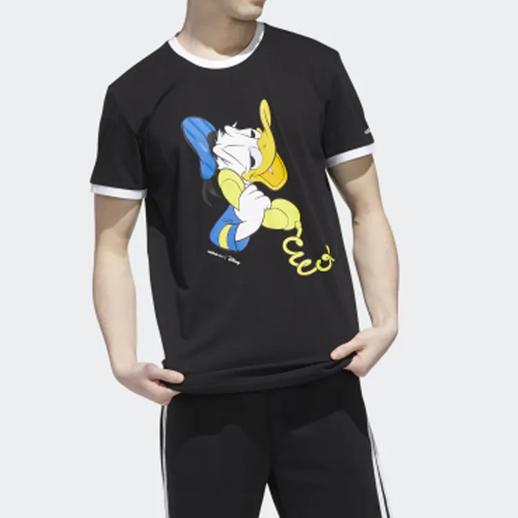 Adidas Neo Set in Sleeve T Shirt Men's Black-3